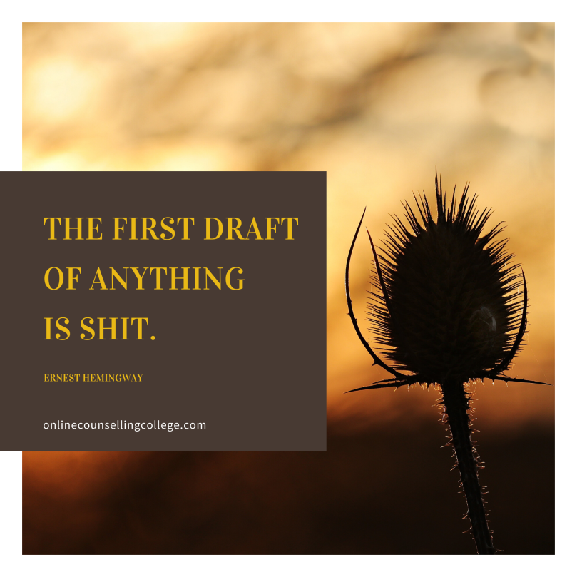 The first draft of anything is shit